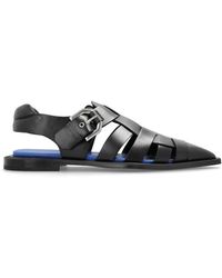 Lanvin - Sandalen Aus Leder Mit Spitzer Zehenpartie - Lyst
