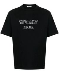 Undercover - Magliette nera a mezza manica - Lyst
