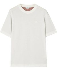 Burberry - T-Shirt Van Katoenen Jersey Met Ronde Hals - Lyst