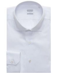 Xacus - Overhemden ,Wit ,Katoen Slim Fit Katoenen Stretch Franse Kraag Overhemd - Lyst