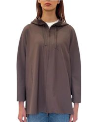 DUNO - Hoodies & Sweatvesten ,Bruin ,Hooded Zip Jacket - Lyst