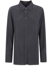 JOSEPH - Overhemden ,Zwart ,Wol Joe Zijden Crêpe De Chine Blouse - Lyst