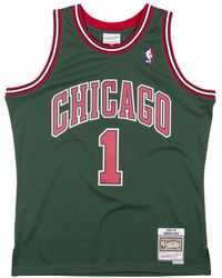 Mitchell & Ness - Fitness ,Groen ,Polyester Chicago Bulls Swingman Jersey Derrick Rose - Lyst
