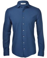 Gran Sasso - Camicia casual in cotone blu - Lyst