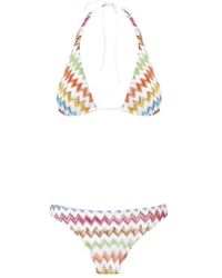 Missoni - Badmode ,Veelkleurig ,Tweed Chevron Tie Bikini - Lyst