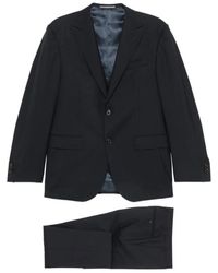 Corneliani - Kostuums ,Blauw ,Virgin Wool Single-Breasted Suit - Lyst