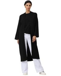 Alpha Studio - Truien & Vesten ,Zwart ,Lange Cardigan Trui Voor Vrouwen - Lyst