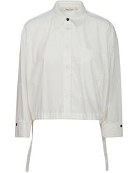 Liviana Conti - Camisa blanca de algodón con cuello - Lyst