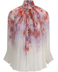 Zimmermann - Bluse Mit Blumenmuster Und Knopfleiste - Lyst