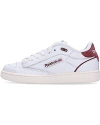Reebok - Weiße leder low top sneakers - Lyst