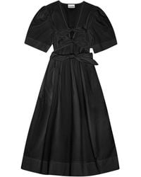 Ganni - Stretch Cotton Dress - Lyst