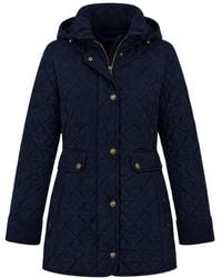 Danwear - Jassen ,Blauw ,Polyester Gewatteerde Jas - Lyst