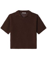 AURALEE - Tussah Silk Cotton Mesh Knit Skipper Polo - Lyst