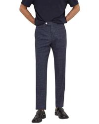 BOSS - Broeken ,Blauw ,Wol H-Genius-242 Broek - Lyst