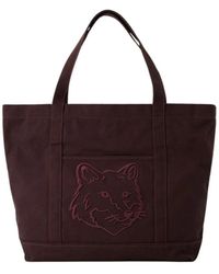 Maison Kitsuné - Klassische fox head tote bag - leinwand - pekannuss - Lyst
