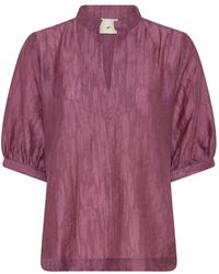 Heartmade - Elegante Top-Bluse Mit Puffärmeln - Lyst