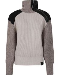 Stella McCartney - Truien & Vesten ,Grijs ,Altermat Detail Block Colour Knit Jumper - Lyst