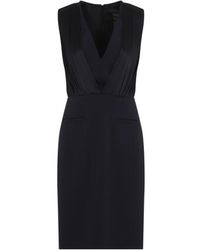 Max Mara - Deep V-Neck Evening Dress With Pleated Bodice - Lyst