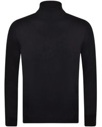 Gran Sasso - Truien & Vesten ,Zwart ,Wol 12-Gauge Merino Wool Mock Neck - Lyst