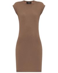 DSquared² - Kleedjes ,Bruin ,Wol Wollen Jurk - Lyst