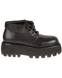 McQueen - Schoenen ,Zwart ,Leer Zwarte Rubberen Laarzen - Lyst