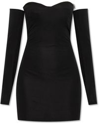 DSquared² - Kleedjes ,Zwart ,Katoen Stijlvolle Korte Jurk - Lyst