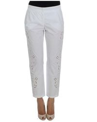Dolce & Gabbana Floral Cutout Dress Sicily Pants - Wit