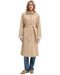 Benetton - Jassen ,Katoen Geknoopte Trenchcoat Met Riem - Lyst