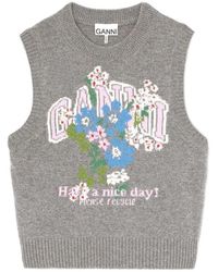 Ganni - Round-Neck Knitwear - Lyst