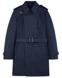 Fay - Trenchcoat Met Ceintuur En Knopen - Lyst