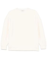 Max Mara - Truien & Vesten ,Wit ,Wol Ivoor Wol-Kasjmier Gebreide Crew Neck Sweatshirt - Lyst