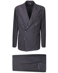 Dell'Oglio - Kostuums ,Grijs ,Wol Vl 7236Mf-1 Fl 2687 98N Wollen Pak - Lyst