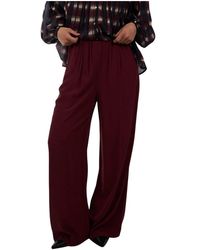 By-Bar - Broeken ,Rood ,Wijde Broek - Lyst