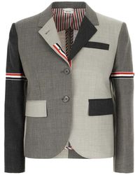 Thom Browne - Jassen ,Grijs ,Wol Stijlvolle Jassen En Vesten Collectie - Lyst
