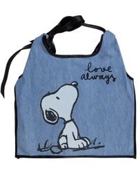 Anita Bilardi - Blau Denim Snoopy Schultertasche - Lyst