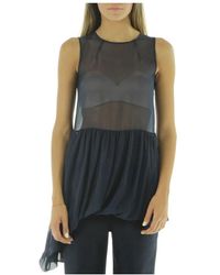 Semicouture - Sleeveless Tops - Lyst