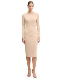 ARMANI EXCHANGE - Heavy Rib Jersey Midi Jurk - Lyst