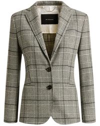 Kiton - Jassen ,Grijs ,Kasjmier Kasjmier Prins Van Wales Blazer - Lyst