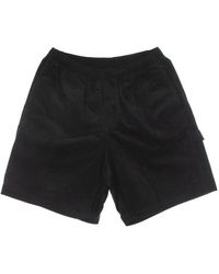 Obey - Korte Broeken ,Zwart ,Katoen Zwarte Timmerman Shorts Met Gereedschapskoord - Lyst