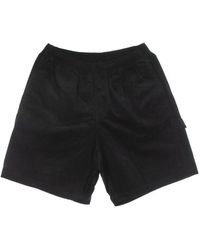 Obey - Korte Broeken ,Zwart ,Katoen Zwarte Timmerman Shorts Met Gereedschapskoord - Lyst