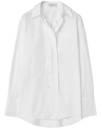 Dagmar - Overhemden ,Wit ,Katoen Stijlvol Asymmetrisch Shirt - Lyst