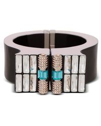 Balmain - Armreif aus essing, strass und harz - Lyst