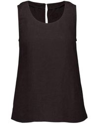 120% Lino - Sleeveless Tops - Lyst