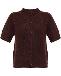 Samsøe & Samsøe - Truien & Vesten ,Rood ,Wol Sanoura Cardigan - Lyst