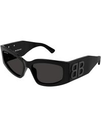 Balenciaga - Gafas de sol negras/gris bb 0321s - Lyst