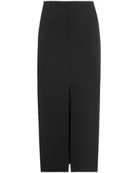 Isabel Marant - Baumwoll-cady midi-rock mit schlitz - Lyst