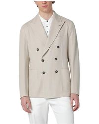 Tagliatore - Jassen ,Katoen Double-Breasted Katoenen Jas - Lyst