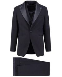 Tagliatore - Kostuums ,Blauw ,Wol Single-Breasted Pak - Lyst