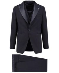 Tagliatore - Kostuums ,Blauw ,Wol Single-Breasted Pak - Lyst