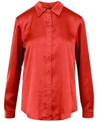 Ralph Lauren - Camicie casual in seta con colletto classico - Lyst